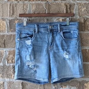 Anthropologie Pilcro and the Letterpress Hyphen Stretch Jean Shorts Size 27